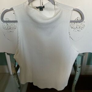 Wild Fable Ribbed White Tank Top